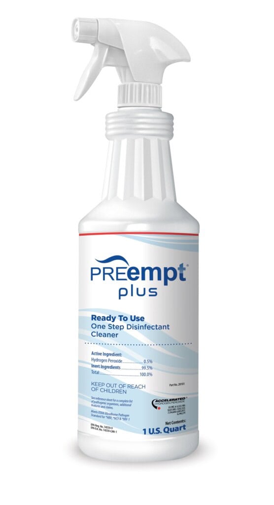 Bottle of Preempt Plus RTU disinfectant
