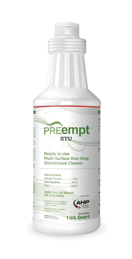 1 quart Bottle of Preempt ready-to-use disinfectant
