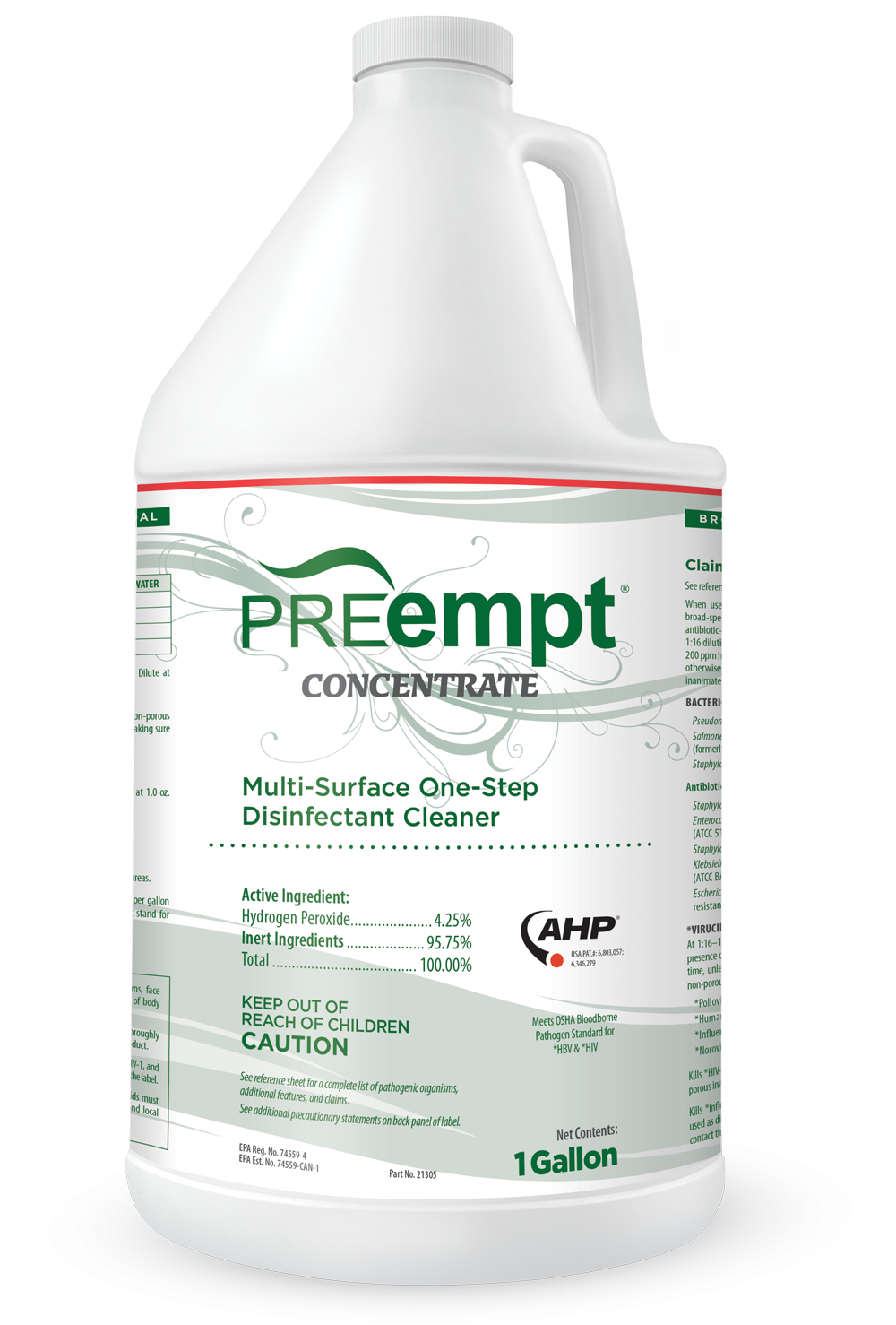 1 gallon jug of Preempt concentrated disinfectant