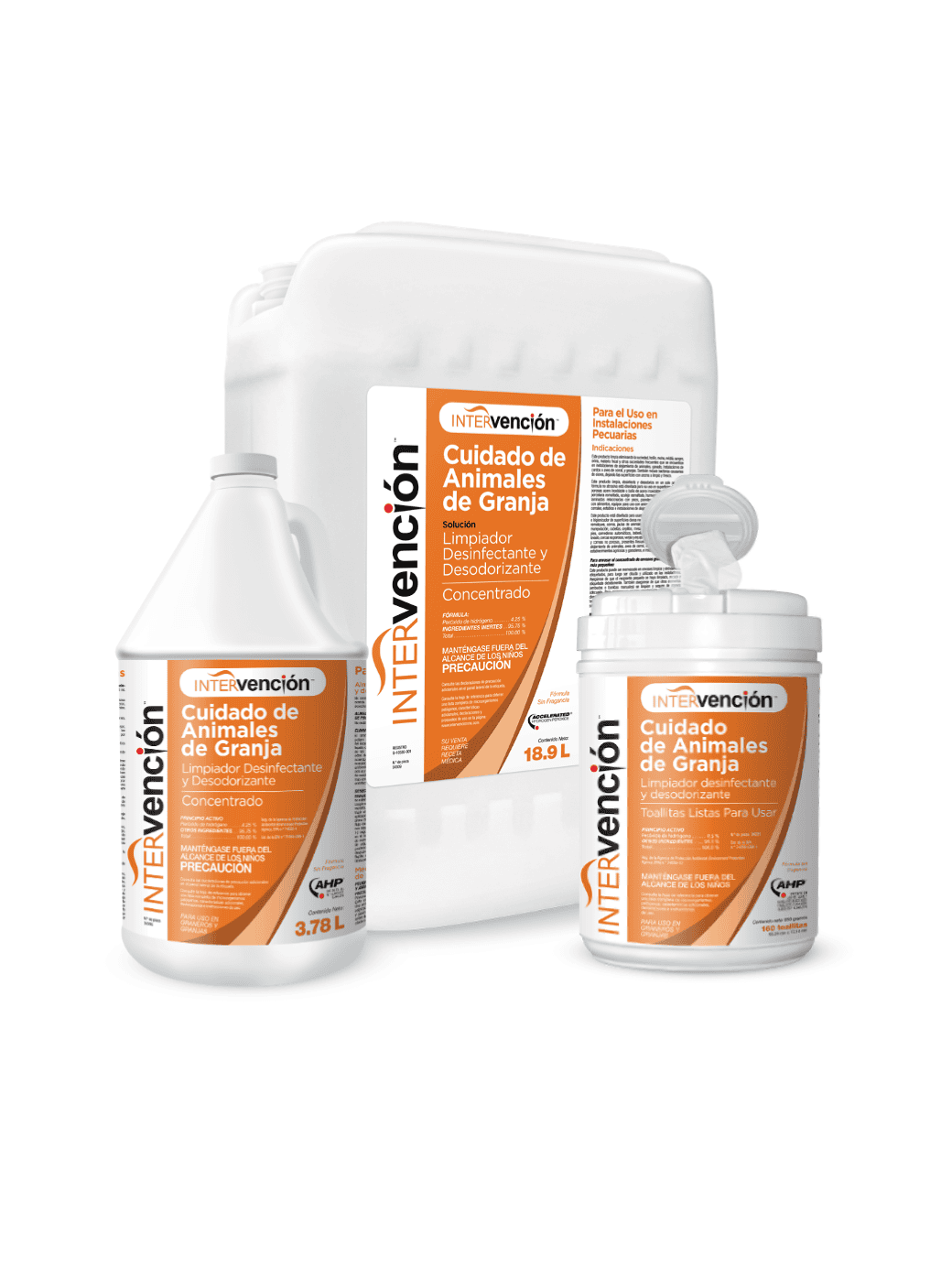 INTERvencion disinfectant family of Products Mexico Farm 2026